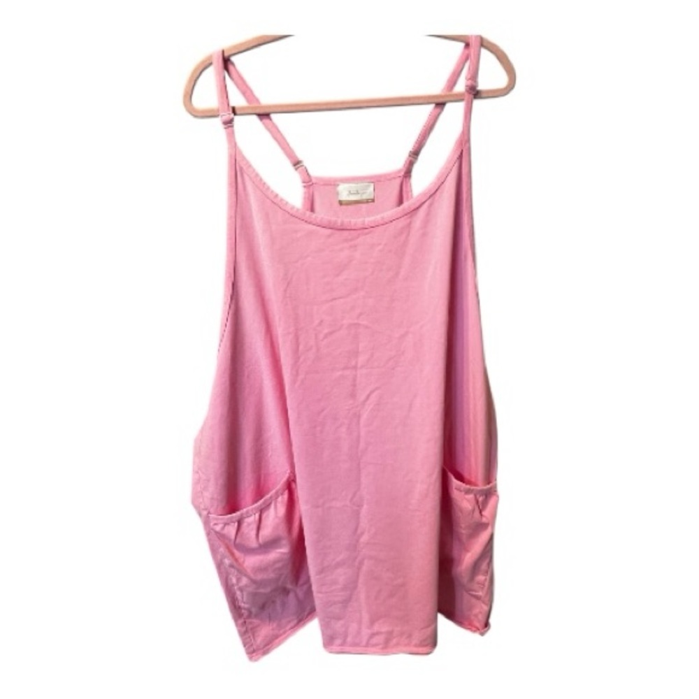 Alexander Jane Chic Pink Apron Dress with Pockets Sz 3x/4x